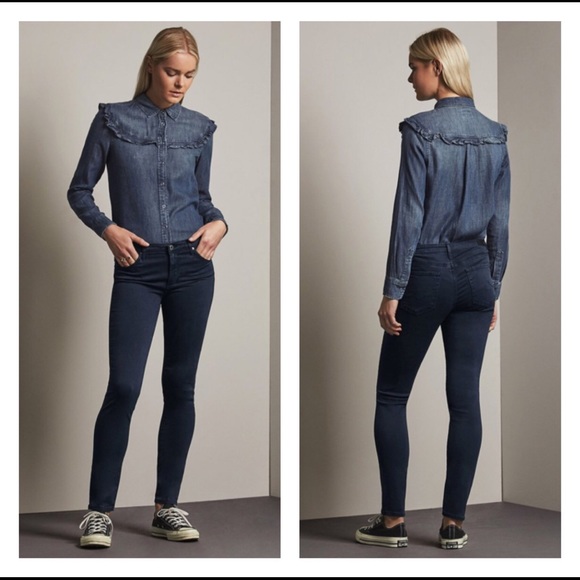 Ag Adriano Goldschmied Denim - AG | The Prima Super Dark Mid-rise Cigarette Jeans